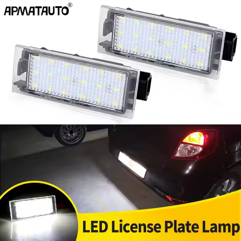 2Pcs For Renault Clio 3 2005-2014 Clio 4 2012-2019 Clio Grand Tour 2013-2019 Car Led Number License 