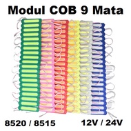 Modul Lampu LED Module COB 9 Mata 8515 12 / 24 Volt 12V 24V Kolong 8520 Dashboard Mobil Motor Neon B