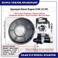 S195 GEAR FLYWHEEL STARTER / GIGI STARTER RODA GILA UNTUK MESIN DIESEL 1 CYLINDER