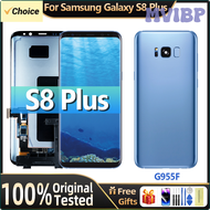 MVIBP 100% ทดสอบแล้ว6.2 "สำหรับ S8 Samsung Galaxy S8 Plus + กระจกกันรอยดิจิตอลสัมผัสหน้าจอ LCD G955 G955F G955FD G955F G955หน้าจอพร้อมกรอบ OIVYB