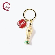 FIFA Officially Authorized 2022 Catal World Cup Football Souvenir Fan Merchandise Trophy Keychain Gi