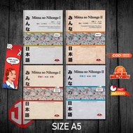 (Size A5 | Package of 4 Books) Minna no nihonggo 1&2 translated version and Japanese version (Audio 