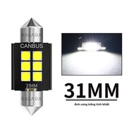 2/10 Chiếc C10W C5W 6500K LED Trắng Xi Nhan CANBUS Festoon Bóng 31Mm-41Mm 12V Nội Thất Ô Tô Mái Vòm 