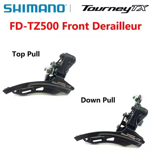 Shimano Tourney TZ FD-TZ500 Bike Front Derailleur FD TZ500 Clamp Band Mount 31.8mm 3x6/7 Speed Top/D