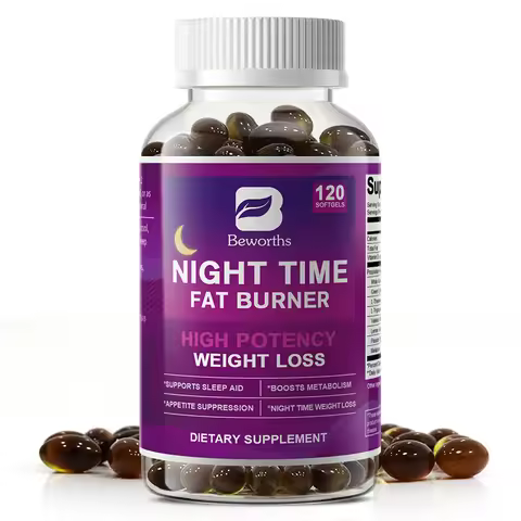 BEWORTHS Night Time Capsules Plus Vitamin D3 White Kidney Bean Extract Melatonin,L-Theanine,Green Co