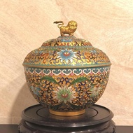 六十年代 ~ 景泰藍掐絲琺瑯彩金地蓋碗