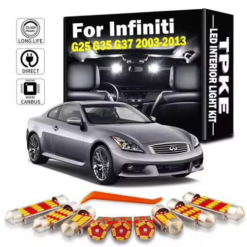 LED Interior Reading Light Kit For Infiniti G25 G35 G37 G37S Sedan Coupe Cabrio 2003- 2009 2010 2011