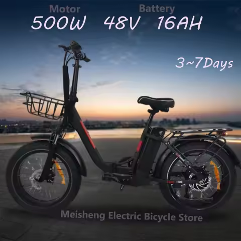 Ebike BLJ DZ-2030 500W motor 48V16AH battery folding electric bicycle 20-inch fat tire disc mountain