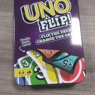 （玩具）紫色鐵盒暗黑版UNO FLIP紙牌桌上遊戲卡 112張/盒 $60/盒