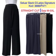 3888 SELUAR SLACK STRAIGHT CUT OFFICE FORMAL PANTA G’LADYS SIGNATURE SAIZ M-5XL