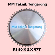 Sprocket RS 50 x 2 x 47 T Gear RS 50-2x47T Double Chain Gear Z 47T 47 T RS50 -2 50Z47 50x2x47T 50-2 