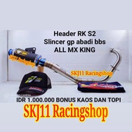 Knalpot Racing SJ88 MX KING Fullset Header RK S2 Silincer GP Abadi