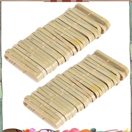 50Pcs Tongs Disposable Cooking Utensils Mini Bamboo Tongs Natural Toast Tongs for Cooking