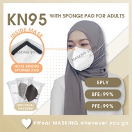 PREMIUM【 KN95 + Sponge MASK EARLOOP HEADLOOP】SINGLE SEALED PACK Face Mask KF95 Mask