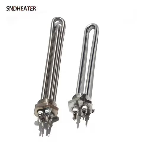 SNDHEATER DC12V/24V/36V/48V G1" Water Heated Element 200M Solar Induction Immersion Heating Resistan