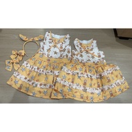 Arpanet girl Dress/Yellow Tiger/Size 2/3/4