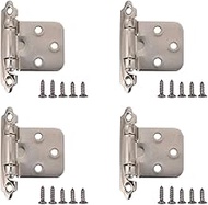 Lxoraziy Pack of 4 Self-Closing Hinge, 270 Degree Hinge Overlay Polished Chrome Furniture Cabinet Hi