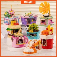 Lego Balok Susun Toko Modern Puzzle Brick Toko Modern Mini Street View Blok Bangunan Mainan Toys