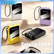 60000mAh/30000mAh Mini Powerbank Built in 4 Cables Power Bank Fast Charging LED Display Portable Pow