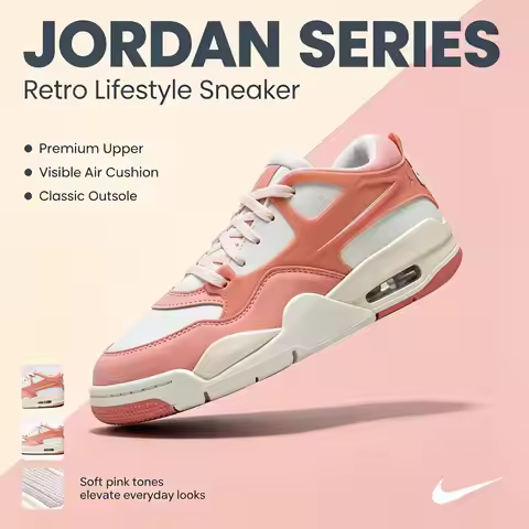 Nike Air WMNS AIR JORDAN 4 RM FQ7940-808 Sports Practical Training Cushioning Air-Cushioned Lightwei