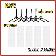 For ILIFE V3S Max Robotic Vacuum Side Brush Hepa Filter Cleaner Parts Accessories Replacement