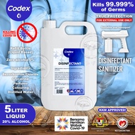 FREE SHIPPING! CODEX nano mist sanitizer 5Liter spray gun sprayer Zero alcohol Anti-Coronavirus消毒液