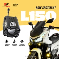 Universal Motorcycle L150 80W Wireless LED Light [7 Modes] | Spotlight | Headlight | Fog Lamp