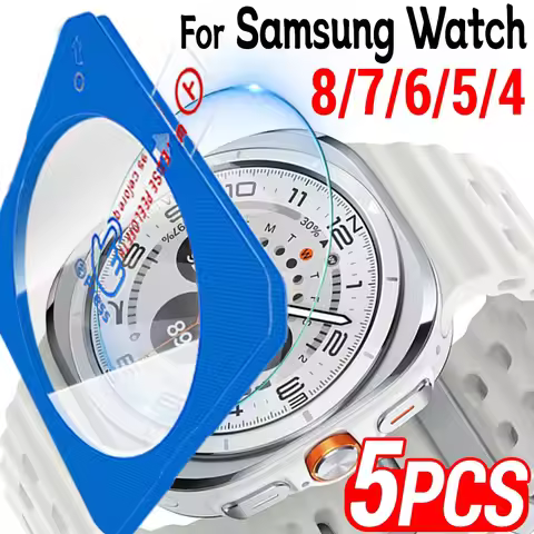 5-1Pcs Tempered Glass for Samsung Galaxy Watch 8/7/6/5/4 Screen Protectors 40mm 44mm 45mm 46mm 47mm 
