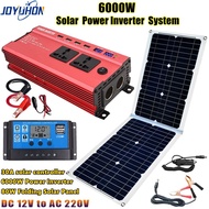 [48H Shipping]JOYUHON 6000W Solar Inverter System DC12V to AC 220V Power Inverter 80W Solar Panel an