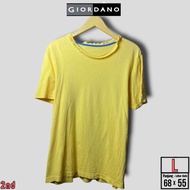 Kaos Pria Giordano Kuning Size L
