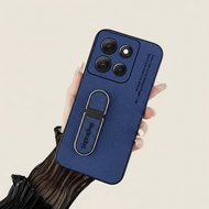 Motorola G86 Leather Finger Standing Case Ring