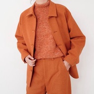 板栗研衣所 | 支線GM 番茄橘羊毛麥呢翻領微繭型夾克短大衣外套