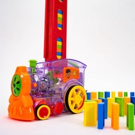Domino Train Domino Blocks Set Electric Vehicle Toy Building and Stacking Toy Blocks Domino Set[