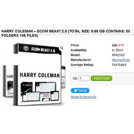 Harry Coleman – Ecom Beast 2.0 (Total size: 8.66 GB Contains: 20 folders 106 files)