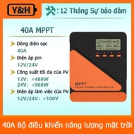 Y&H 40A MPPT Solar Panel Charge Controller 12V 24V Auto MAX 100V PV Input for GEL SLD FLD LI User Ba