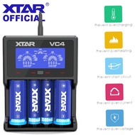 XTAR VC4 USB Charger 4 slot Li-ion 14500 16340 21700 18650 26650 NiMH AAA AA Battery Charger