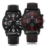 Swiss A  Model 1102 Military Men's Silicone Strap  3 Dial Watch