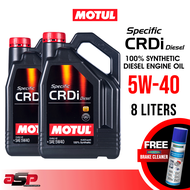 Motul Specific CRDI Diesel 5W-40 Fully Synthetic Diesel Oil 8 Liters (FREE BRAKE CLEANER)