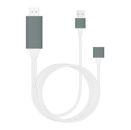 全城熱賣 - hdmi轉母頭usb同屏線 帶供電 適用於蘋果安卓type-c高清線三合一（白色）