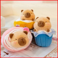ST1 Capybara Sweet Donut Cake Creative Cute Plush Toy for Children's Birthday Gift TS1