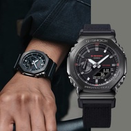 CASIO 卡西歐 G-SHOCK 八角農家橡樹 金屬錶殼 雙顯手錶-黑 GM-2100CB-1A