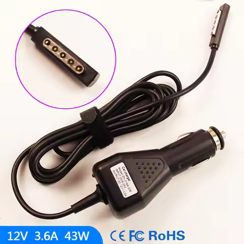 12V 3.6A Car Power Adapter Cable Tab Charger For Surface Pro 1 Pro 2 10.6 For Surface Windows 8 Tabl