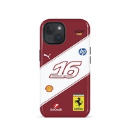 F1 No.16 Red and White Background Phone Case for iPhone15ProMax 14Pro 13 12 13mini Samsung S24 S22 S