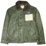 RRL Double RL 26SS 羊毛顏色皮外套 MNRROTW16020194 / 782P05093001 S 復古橄欖綠皮外套 Double RL N-1 甲板外套 [全新庫存] [二手] 