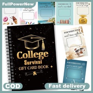 Full College Student Graduation Gift Card Book 20 Slot Card Organizer Survival Essential Holder for 