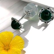 晨露之綠Pt900 哥倫比亞祖母綠耳環