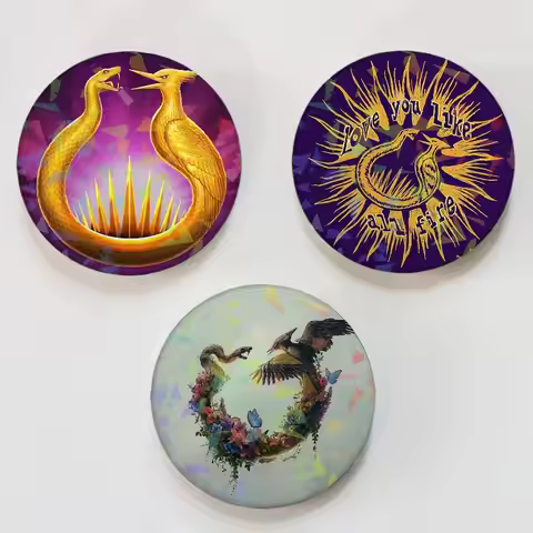 Book S-Sunrise on the Reaping Laser Button Pins Backpack Clothing Decor Brooch Fiction Badge Jewelry