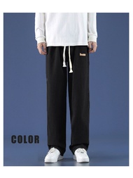 Quần jean nam ống rộng cạp chun XMAX lưng cao có dây rút bản to Quần dài thể thao nam chất bò dày dặ