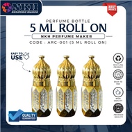 [ 1 PCS ] EMPTY 5ML ARABIC ROLL ON PERFUME OIL BOTTLE ( ARC-001 )