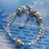 聖誕禮物 雙子星 星空 白灰 淡水珍珠 頸鏈| 歐美風街頭混搭